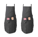 IBEX Professional Butcher Stripe Bib Apron  - Unisex Kitchen Apron for Chefs, Waiters, Bar Staff & Home Cooking, Adjustable Ties, One Size Fits Most