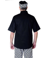 IBEX Men’s Chef Jacket Half Sleeves – Professional Chefs Coat for Restaurant, Kitchen, Caterers & Bakers – Double Breasted Chef Uniform – White/Black (XXS-5XL)