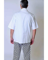 IBEX Men’s Chef Jacket Half Sleeves – Professional Chefs Coat for Restaurant, Kitchen, Caterers & Bakers – Double Breasted Chef Uniform – White/Black (XXS-5XL)