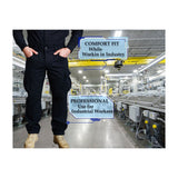 Roadmaster S3 Men's Hard Wearing Cargo Combat Builders Warehouse Workwear Trouser (Black/Navy)