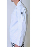IBEX Men’s Chef Jacket Full Sleeves – Professional Chefs Coat for Restaurant, Kitchen, Caterers & Bakers – Double Breasted Chef Uniform – White/Black (XXS-5XL)