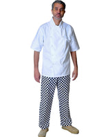IBEX Men’s Chef Jacket Half Sleeves – Professional Chefs Coat for Restaurant, Kitchen, Caterers & Bakers – Double Breasted Chef Uniform – White/Black (XXS-5XL)