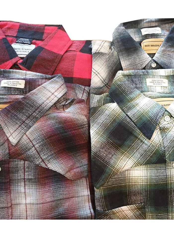 GRS Mens Lumberjack Flannel Check Winter Shirt in Assorted Colour, Large