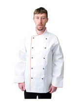 Black Pepper Mens White Chef Coats with Black Piping Half Sleeves