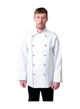 Black Pepper Mens White Chef Coats with Black Piping Half Sleeves