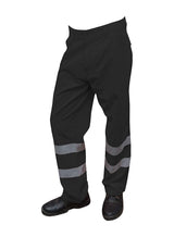 Hi Viz Black Work Wear Cargo Trousers Pants Railway Highway Trousers