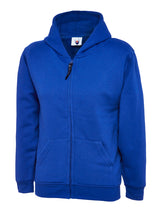 Uneek UC506 300GSM Children Polyester Cotton Childrens Classic Full Zip Hooded Sweatshirt