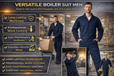 IBEX Men's Unisex C2 Dark Navy Boiler Suit Navy Coverall Overalls for College Student Workshop