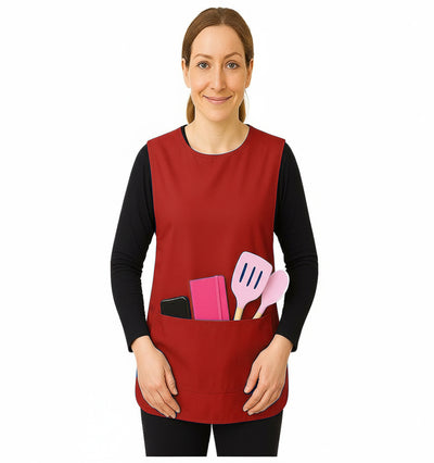Black Pepper Unisex Plain Tabbard Apron for Waiters, Catering, Laundry, Cleaners