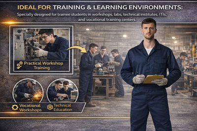 IBEX Men's Unisex C2 Dark Navy Boiler Suit Navy Coverall Overalls for College Student Workshop