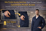IBEX Men's Unisex C2 Dark Navy Boiler Suit Navy Coverall Overalls for College Student Workshop