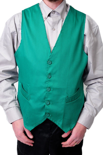 Black Pepper Mens Hospitality Style Plain Waist Coat for Waiters, Bar Staff, Fancy Dress Party