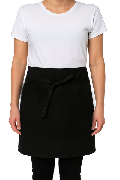 Black Pepper Mens Polycotton Short Waist Apron, Professional Home Kitchen Apron for Chefs, Waiters, Cooks, Catering, Bar Staff