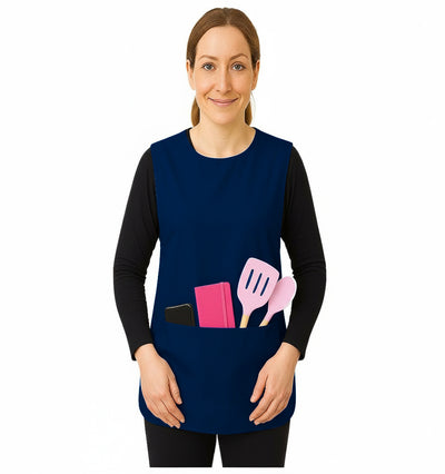 Black Pepper Unisex Plain Tabbard Apron for Waiters, Catering, Laundry, Cleaners