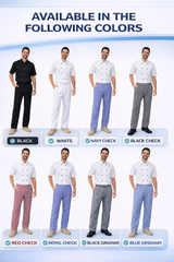 IBEX Chef Trousers for Men & Women – Unisex Chefs Trousers with Drawstring, Lightweight Poly-Cotton Professional Kitchen Pants (XS–5XL)