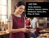 Black Pepper Unisex Plain Tabbard Apron for Waiters, Catering, Laundry, Cleaners