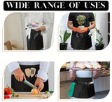 Black Pepper Mens Polycotton Short Waist Apron, Professional Home Kitchen Apron for Chefs, Waiters, Cooks, Catering, Bar Staff