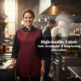 Black Pepper Unisex Plain Tabbard Apron for Waiters, Catering, Laundry, Cleaners