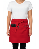 Black Pepper Mens Polycotton Short Waist Apron, Professional Home Kitchen Apron for Chefs, Waiters, Cooks, Catering, Bar Staff