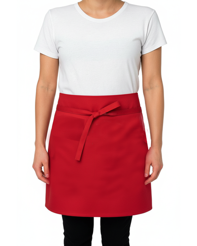 Black Pepper Mens Polycotton Short Waist Apron, Professional Home Kitchen Apron for Chefs, Waiters, Cooks, Catering, Bar Staff