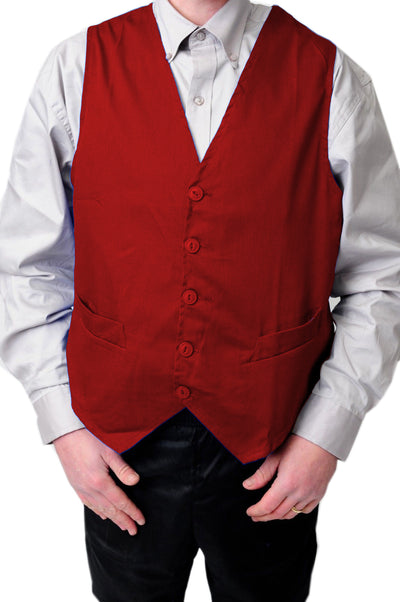 Black Pepper Mens Hospitality Style Plain Waist Coat for Waiters, Bar Staff, Fancy Dress Party