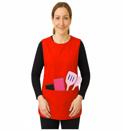 Black Pepper Unisex Plain Tabbard Apron for Waiters, Catering, Laundry, Cleaners