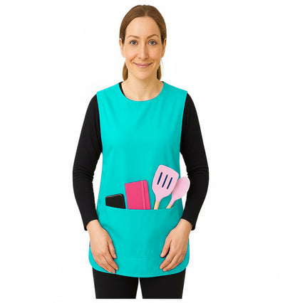 Black Pepper Unisex Plain Tabbard Apron for Waiters, Catering, Laundry, Cleaners