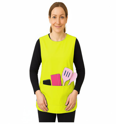 Black Pepper Unisex Plain Tabbard Apron for Waiters, Catering, Laundry, Cleaners