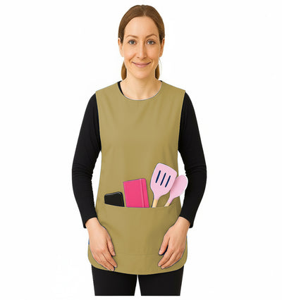 Black Pepper Unisex Plain Tabbard Apron for Waiters, Catering, Laundry, Cleaners