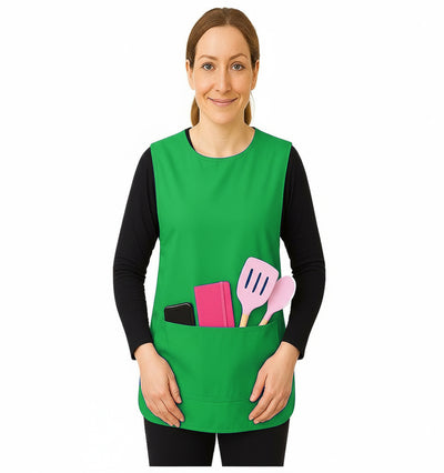 Black Pepper Unisex Plain Tabbard Apron for Waiters, Catering, Laundry, Cleaners