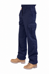 IBEX TS2 navy cargo work trousers on a white background