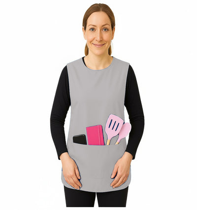 Black Pepper Unisex Plain Tabbard Apron for Waiters, Catering, Laundry, Cleaners