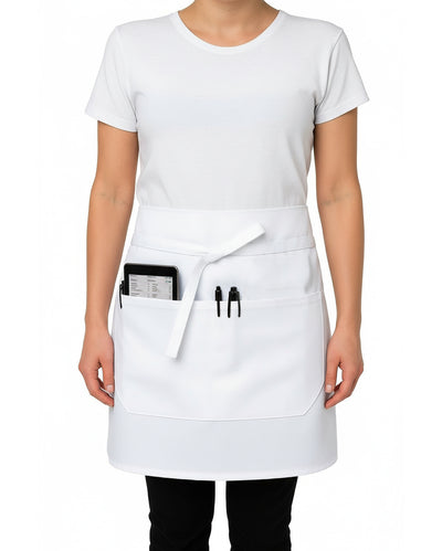 Black Pepper Mens Polycotton Short Waist Apron, Professional Home Kitchen Apron for Chefs, Waiters, Cooks, Catering, Bar Staff