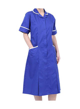 Women Healthcare Dress Tunic Nurses Uniform Medical Dental Therapist Long Dress, Navy, Size 6 …