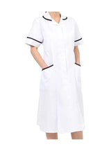 Women Healthcare Dress Tunic Nurses Uniform Medical Dental Therapist Long Dress, Navy, Size 6 …