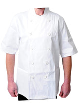 Black Pepper Mens Rubber Button White Chef Coat/Full Sleeves Chef Jackets for Waiters, Cooks, Restaurant Staff