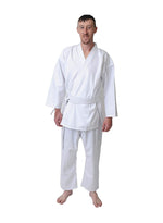 Other Kids Adults GI Karate Suit Uniform in White Black Royal and Red Karate uniform (7/200cm, White)
