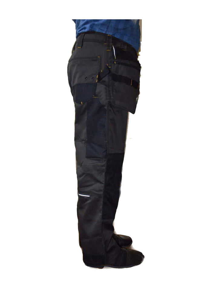 Ibex E4 Multi Pockets Mens Safety Work Trouser Workwear Cargo Pants with Knee Pad Pockets, Work Utility and Safety Trousers, Available in Black and Grey Colours