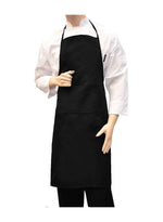 Black Pepper Mens Polycotton Halter Neck Bib Apron with Pocket for Chefs, Waiters, Restaurants