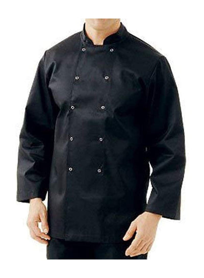 Black Pepper Mens Poly Cotton Chef Coat/Full Sleeves Chef Jackets for Waiters, Cooks, Restaurant Staff