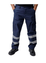 IBEX Hi Viz Navy Men's Work Wear Cargo Trousers Pants Railway Highway Trousers