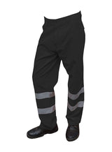 IBEX Hi Viz Black Men's Work Wear Cargo Trousers Pants Railway Highway Trousers
