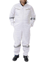 GRS Men's Reflective Tape Boiler Suit Zip Pocket Safety Workwear Coverall Overalls