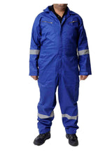 GRS Men's Reflective Tape Boiler Suit Zip Pocket Safety Workwear Coverall Overalls