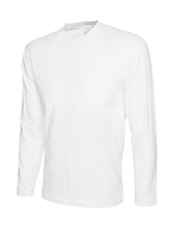 Uneek UC314 180GSM Unisex Ring Spun Combed Cotton Long Sleeve T-shirt