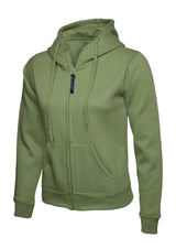 Uneek UC505 300GSM Women's Polyester Cotton Ladies Classic Full Zip Hooded Sweatshirt