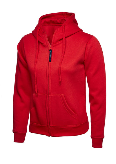 Uneek UC505 300GSM Women's Polyester Cotton Ladies Classic Full Zip Hooded Sweatshirt