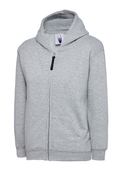 Uneek UC506 300GSM Children Polyester Cotton Childrens Classic Full Zip Hooded Sweatshirt