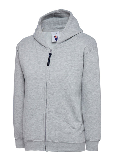 Uneek UC506 300GSM Children Polyester Cotton Childrens Classic Full Zip Hooded Sweatshirt