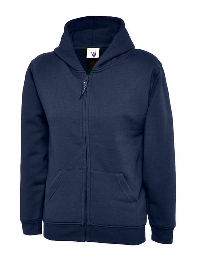 Uneek UC506 300GSM Children Polyester Cotton Childrens Classic Full Zip Hooded Sweatshirt